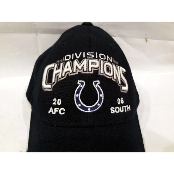 Reebok Indianapolis Colts 2006 AFC South Division Champions Strapback Hat NFL - Picture 10 of 10